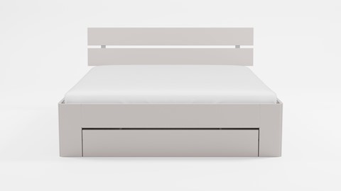 Bed Fresh 500 met hoofdbord en 3 opbergladen, wit