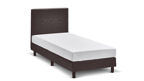 Boxspring Invito vlak met Bridge matras, donkergrijs