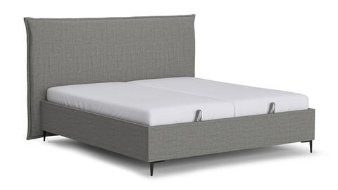 Opbergbed Morgan - Pure touch, zinc