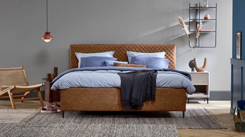 Opbergbed Diamond, camel