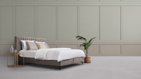 Matt Sleeps Boxspring Velvet knopen vlak met matras Matt, beige