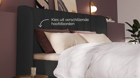 Boxspring Ivory - Pure touch, charcoal