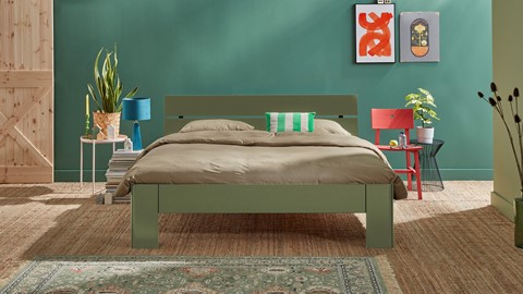 Bed Fresh met hoofdbord, rietgroen