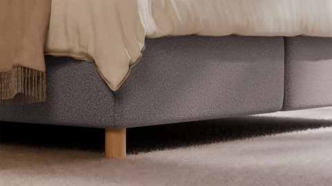 Boxspring Flow - Warm wool, dark grey