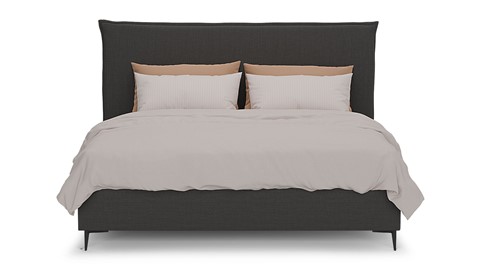 Opbergbed Morgan - Pure touch, charcoal