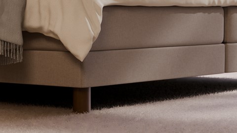 Elektrische boxspring Ridge met Kårlsson Excellence matras, beige