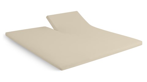 Hoeslaken Beter Bed Select jersey voor splittopper, zand