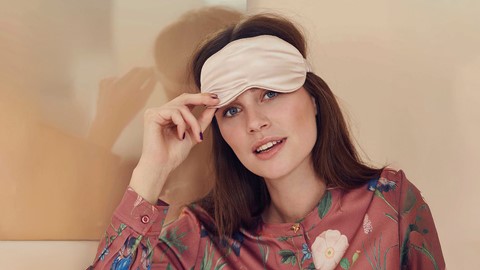 Essenza slaapmasker Alice moerbei zijde, ivoor