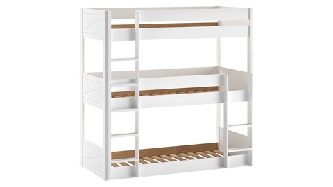 Stapelbed triple scott, wit