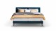 Boxspring Viggo vlak met Silver Pocket Deluxe Foam matras, oakland  blauw