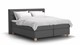 Boxspring Solid Lina vlak met gestoffeerd matras, grey