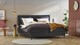 Boxspring Opal vlak met gestoffeerd matras, onyx