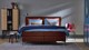 Boxspring Emerald vlak met gestoffeerd matras, copper