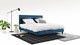 Boxspring Cisano vlak met Easy Pocket matras, blauw