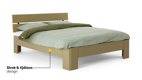 Bed Fresh met hoofdbord, rietgroen