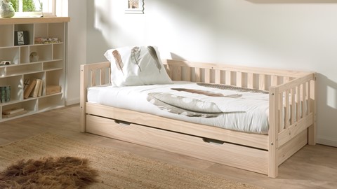Kajuitbed Fritz met slaaplade, naturel