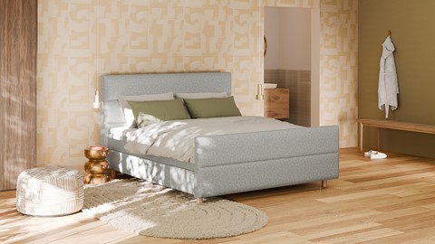 Boxspring Mica - Bold touch, ashgrey