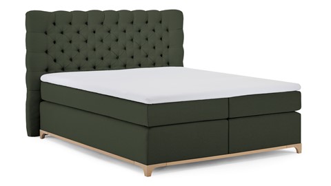 Boxspring Unik Elit vlak met gestoffeerd matras, green