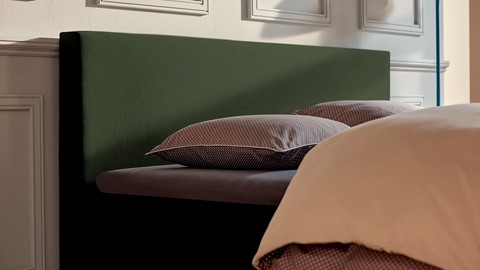 Boxspring Autentik Tunn vlak met gestoffeerd matras, green