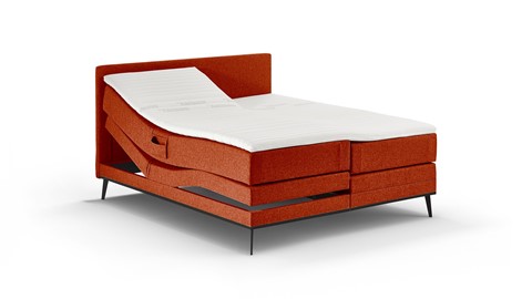 Boxspring Viggo verstelbaar met gestoffeerd matras, adore koper