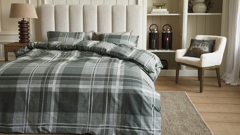Dekbedovertrek Tartan Check, groen