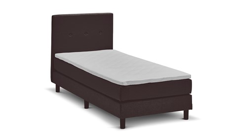 Boxspring Invito vlak met gestoffeerd matras, donkergrijs