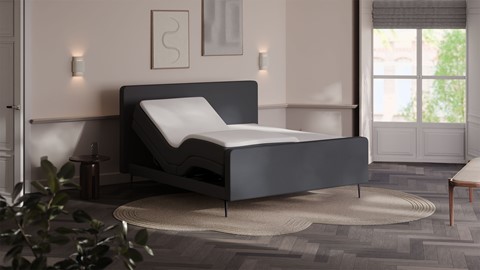 Elektrische boxspring Glade - Soft suede, grey