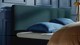 Boxspring Attraktiv Lykka vlak met gestoffeerd matras, teal