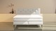 Boxspring Citrine vlak met gestoffeerd matras, light grey