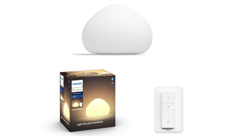 Verlichting Philips Hue Wellner tafellamp White Ambiance Wit