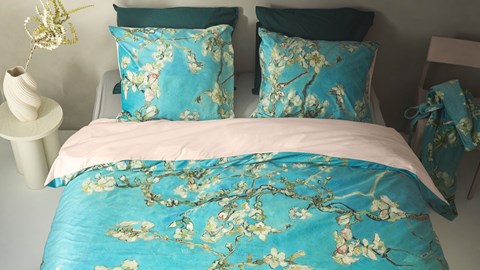 Dekbedovertrek Almond Blossom de Velours, blauw