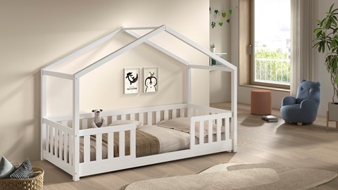 Kajuitbed Dallas als huis met slaaplade Kajuitbed Dallas als huis met slaaplade