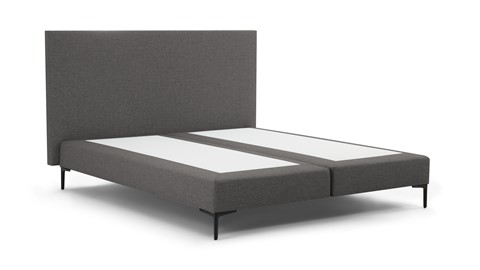 Boxspring Emerald vlak zonder matras, dark grey