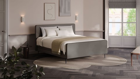 Elektrische boxspring Glade - Soft suede, liver