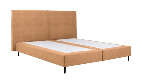 Boxspring Opal vlak zonder matras, cognac