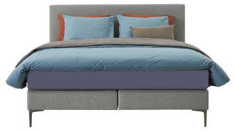 Boxspring Emerald vlak met B Bright matras 3100/3150, grey