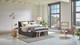 Boxspring Autentik Tunn vlak met gestoffeerd matras, donkergrijs
