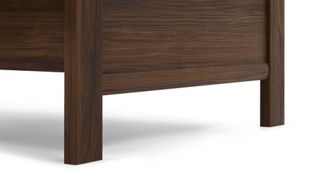 Bed Elba, donker eiken