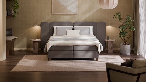 Elektrische boxspring Ridge, dark grey