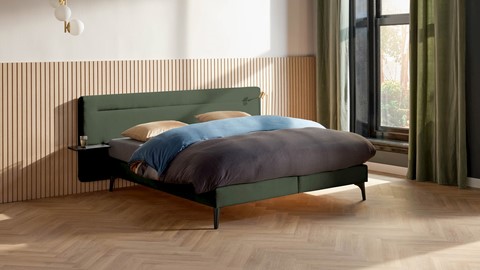 Boxspring Element Hallbar vlak met Balance matras, green