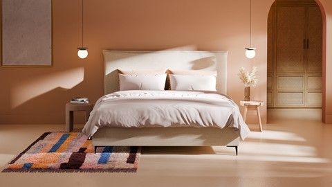 Opbergbed Morgan - Pure touch, natural