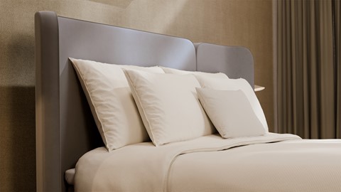 Boxspring Mesa - Warm wool, grey