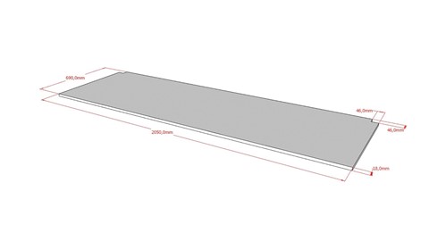 Bureaublad voor hoogslaper Pino Mezzanine, wit
