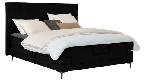 Boxspring Jade verstelbaar met gestoffeerd matras, black