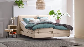 Boxspring Quartz verstelbaar met gestoffeerd matras