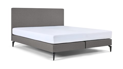 Boxspring Cisano vlak met Easy Pocket 300 matras, light grey