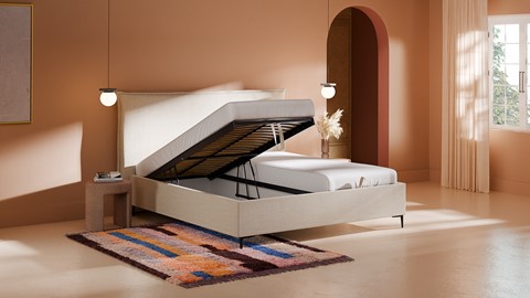 Opbergbed Morgan - Pure touch, natural