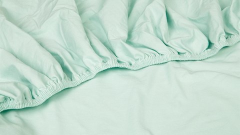 Hoeslaken Jersey splittopper, groen
