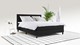 Box Owen vlak met gestoffeerd matras, black