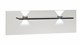 Nachtkast paneel met glas en verlichting Bienne, alpine wit